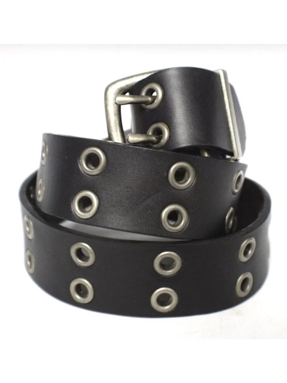 Double Prong Grommet Reversible Belt Black & Brown Size Small 30-32 Leather Top
